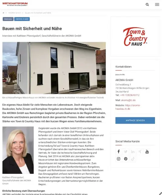 Interview mit AKOMA im Wirtschaftsforum